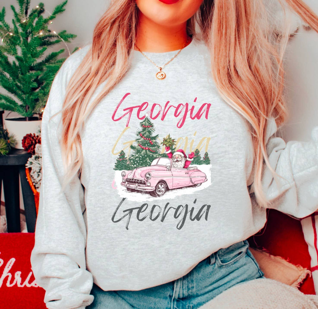 Georgia Small Town Christmas Stacked Sweatshirt : XL