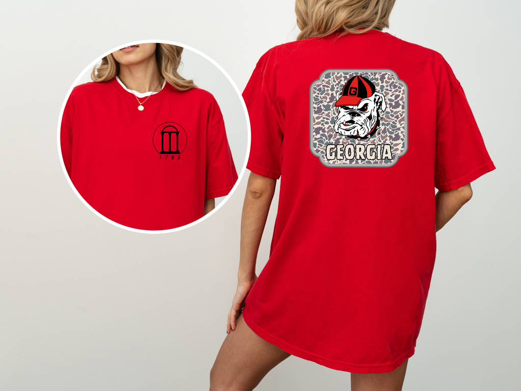 Georgia Bulldog Arch / Camo Back: XLarge