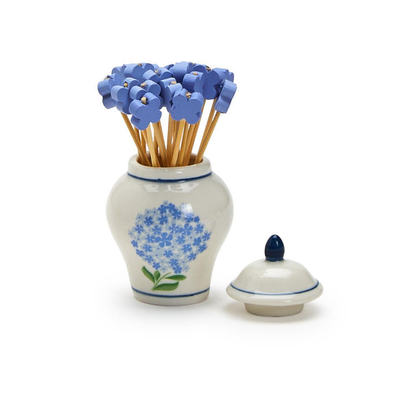 Ginger Jar Hydrangea Toothpick Holder