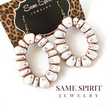 Ring of Fire Earrings Pearl