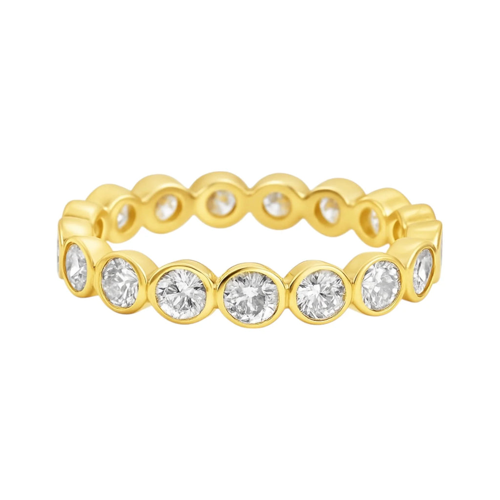 AJ Moissanite Gold Eternity Band