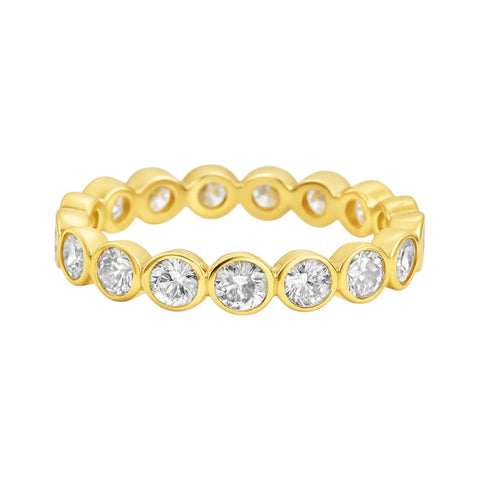 AJ Moissanite Gold Eternity Band
