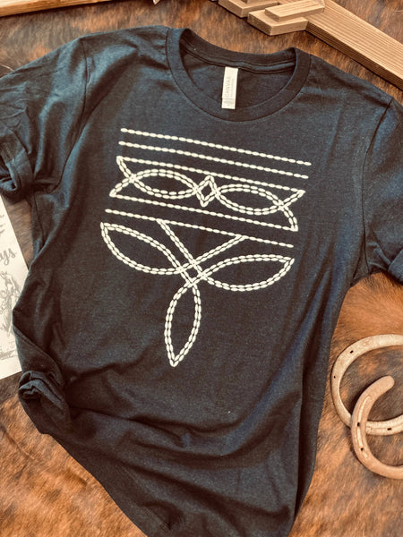 Tshirt Western Double Bootstitch Western Graphic T-Shirt: XL