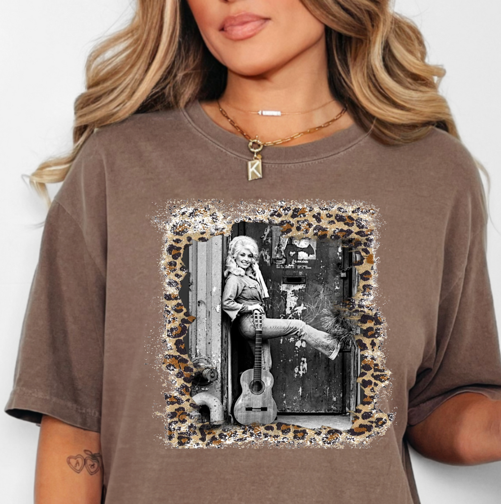 Dolly Parton Leopard Comfort Color Tee