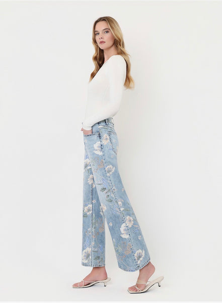 Flying Monkey Floral Jeans