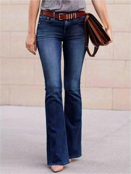 Jeans Vintage mid-rise slim bootcut jeans: Blue