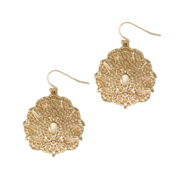 PP Earrings Filigree Peacock