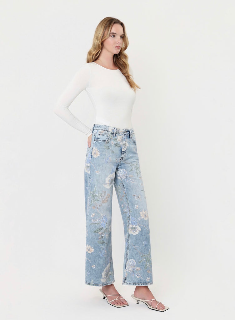Flying Monkey Floral Jeans