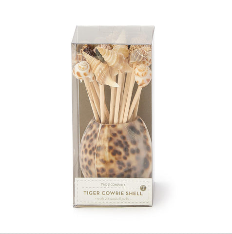 Seashell Toothpick Holder with Picks