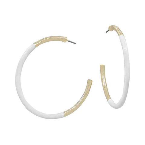 WH Gold and White Earring
