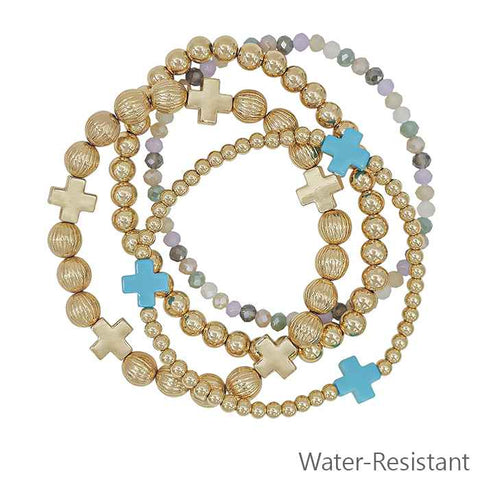 WH Set of 4 beaded and  Bracelet