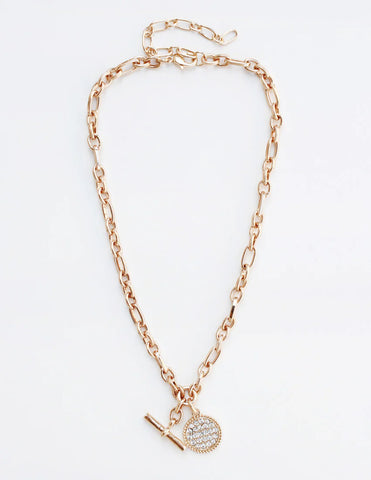 WH Necklace Rhinestone and Toggle