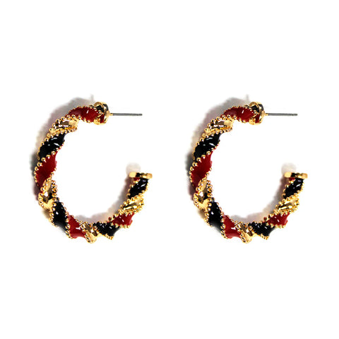 WH Red and Black Earrings