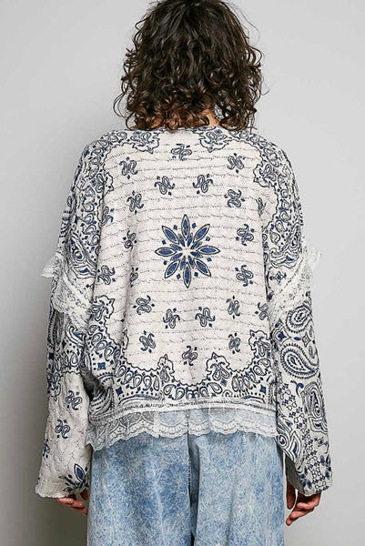 AST201 POL Sweater Cream/Blu Multi