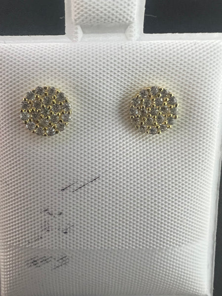AJ Sterling Silver Blue and Gold Post