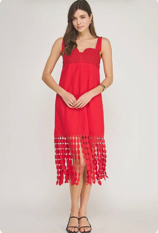 Strut and Bolt Dress Red