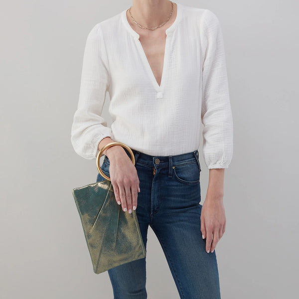 Hobo Sheila Ring Clutch Evergreen