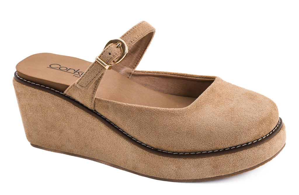 Corky's Me Time Camel Faux Suede