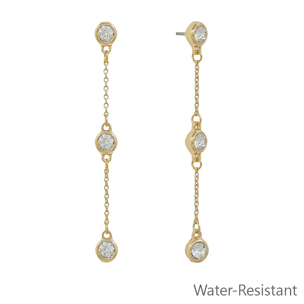 WH Earrings 5MM Gold Chain 2" E-4689G