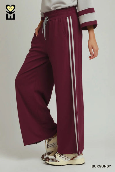 Umgee Jogging Set Lounge Wear Grey and Burgundy H1226