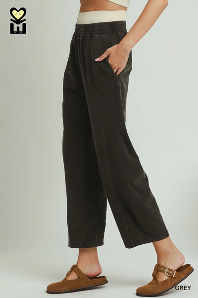 Pants Set Denim Washed Grey Set Umgee H1143GPT