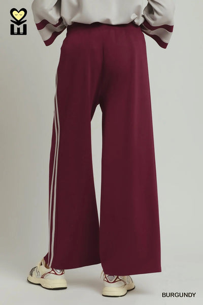 Umgee Jogging Set Lounge Wear Grey and Burgundy H1226