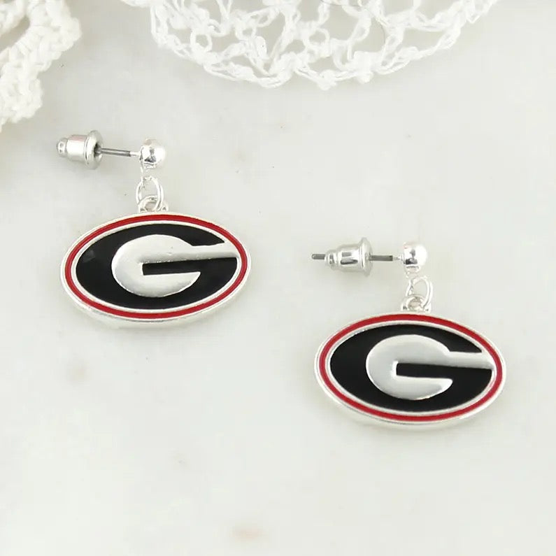 Geogia Enamel Logo Earrings