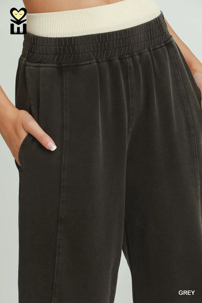 Pants Set Denim Washed Grey Set Umgee H1143GPT