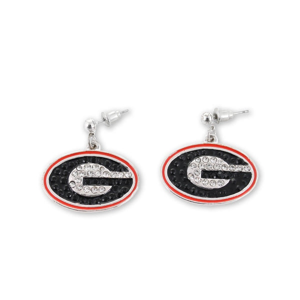 Georgia Crystal Logo Earrings