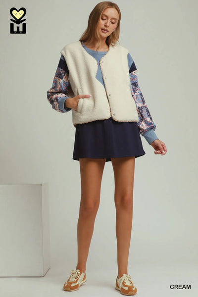 Vest Sherpa in Cream