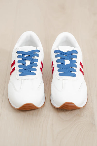 Corky's Sneakers Kickoff Red White and Blue