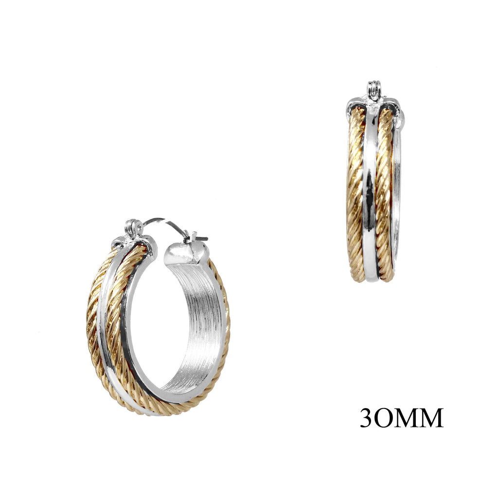 WH Earrings Silver 1" Hoop E-4790GS
