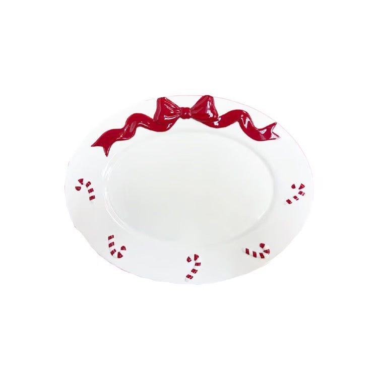 Christmas Sculpted Platter Peppermint Twist