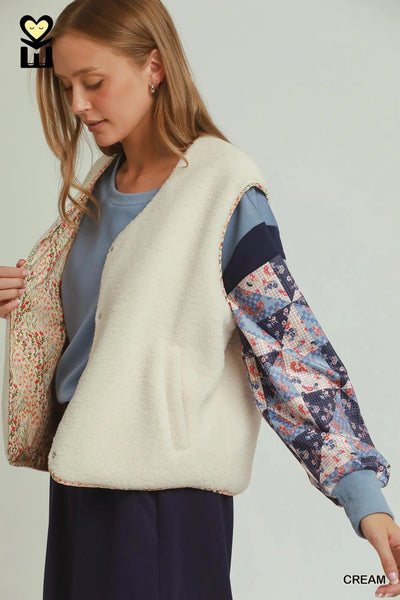 Vest Sherpa in Cream