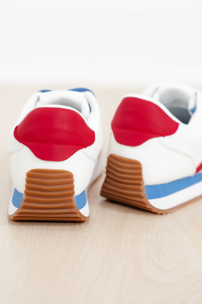 Corky's Sneakers Kickoff Red White and Blue