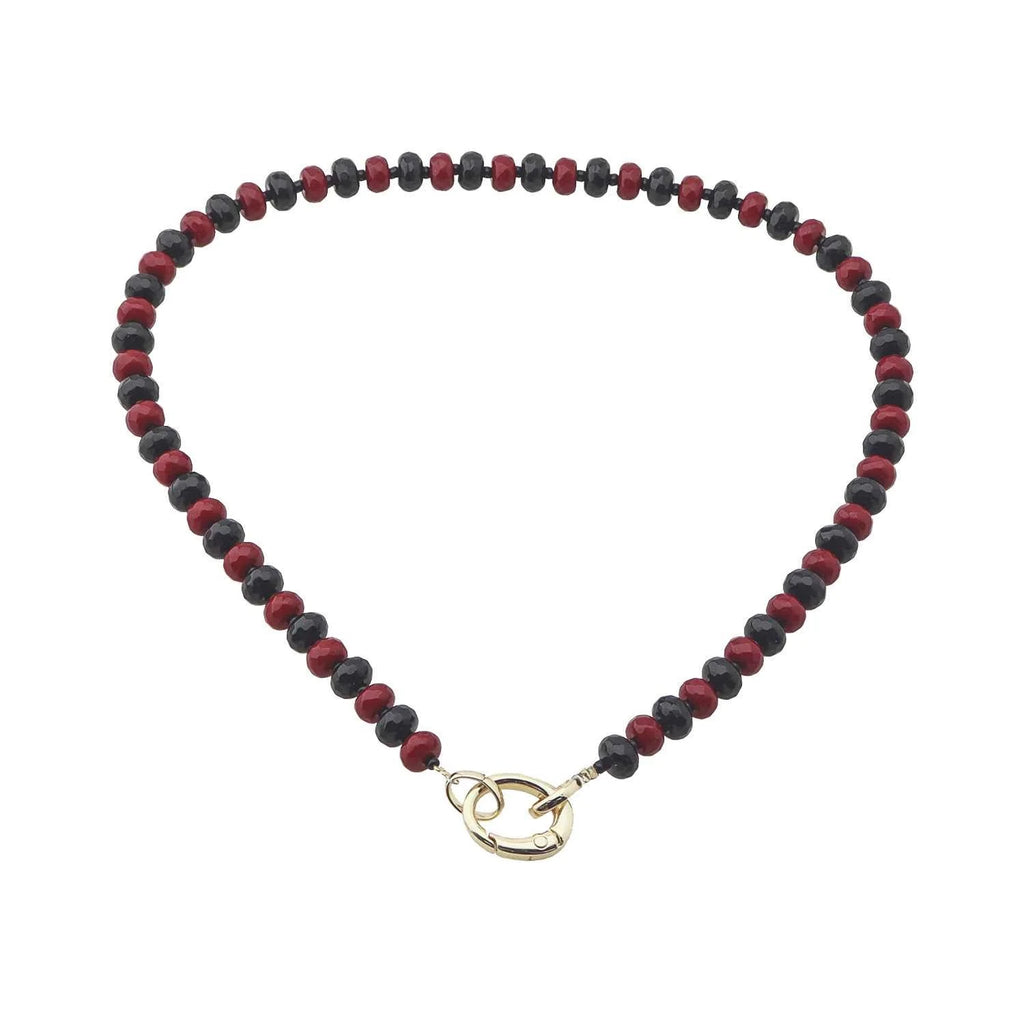 WH Necklace Red and Black N-3470RDBK