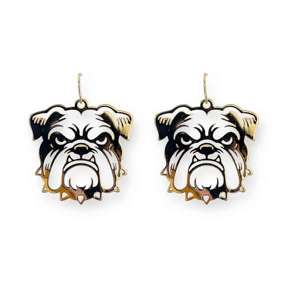 WH Earrings Bulldog 2" E-4810G
