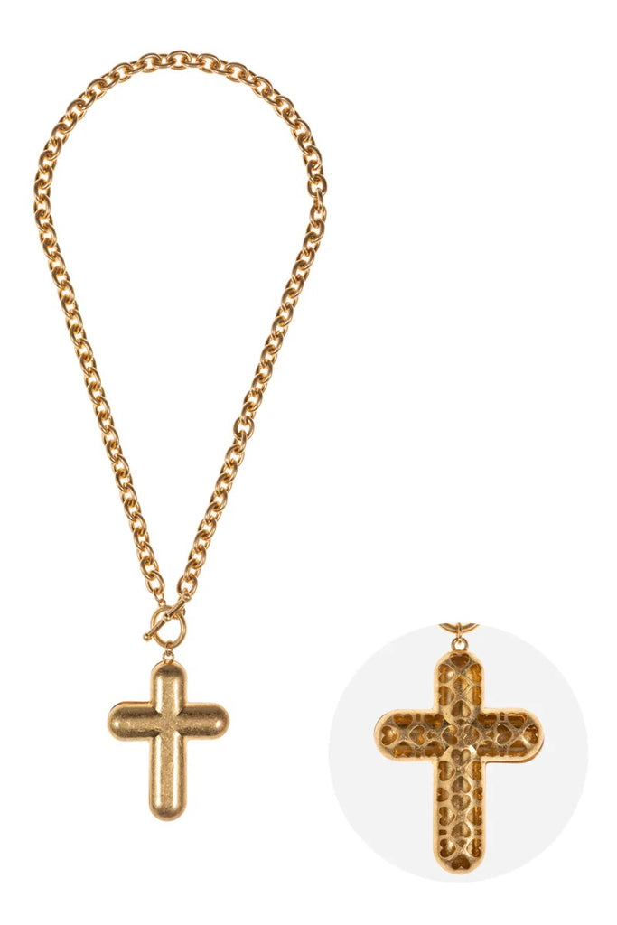 WH Gold Chain with Cross Charm N-3109G