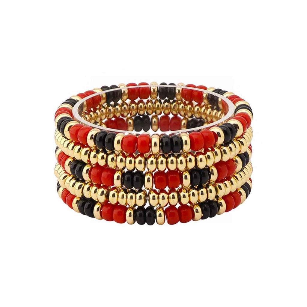 WH  Bracelet 4 Stretch  B-2484RDBK
