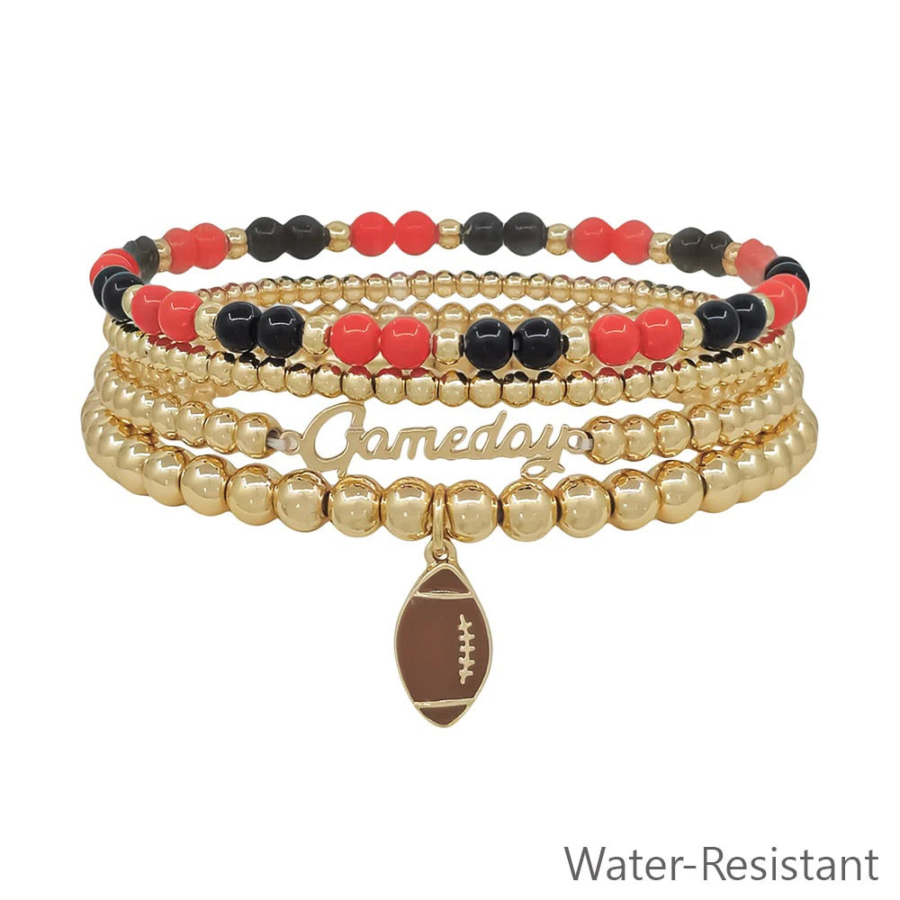 WH Bracelet with Football Charm B-2472RDBK