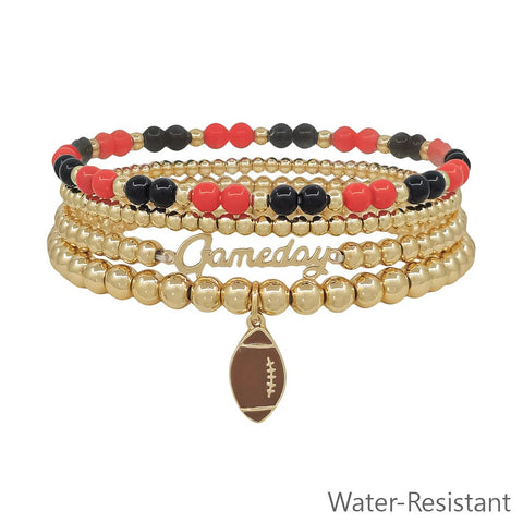 WH Bracelet with Football Charm B-2472RDBK