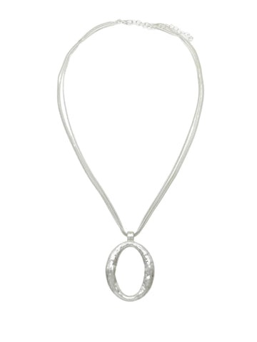 WH Worn Silver Chain Necklace N-3243S
