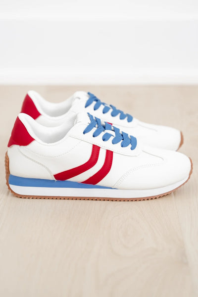 Corky's Sneakers Kickoff Red White and Blue