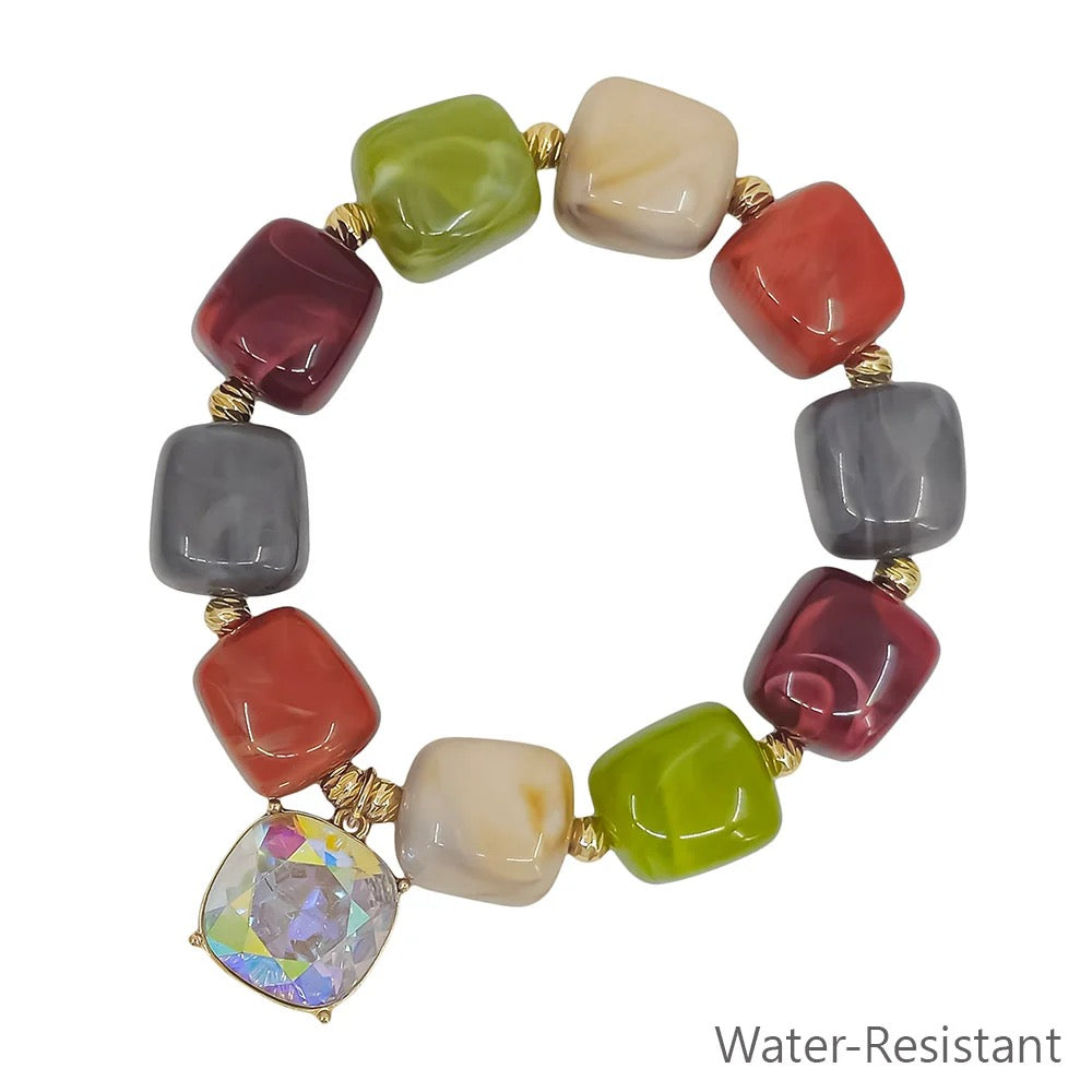 WH Bracelet 16MM Crystal and 18MM Stone B-2526MUL