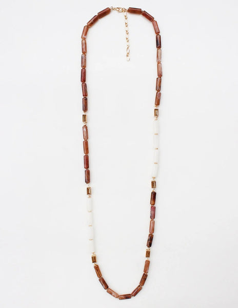 WH  Glass 32" Necklace N-3495GR
