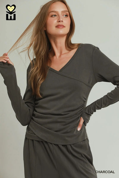 Crossover Long Sleeve Pant Set H1046