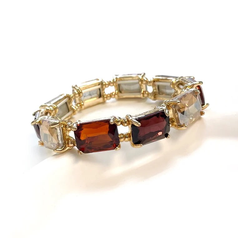 WH Bracelet Brown Multi Rectangle CB0303