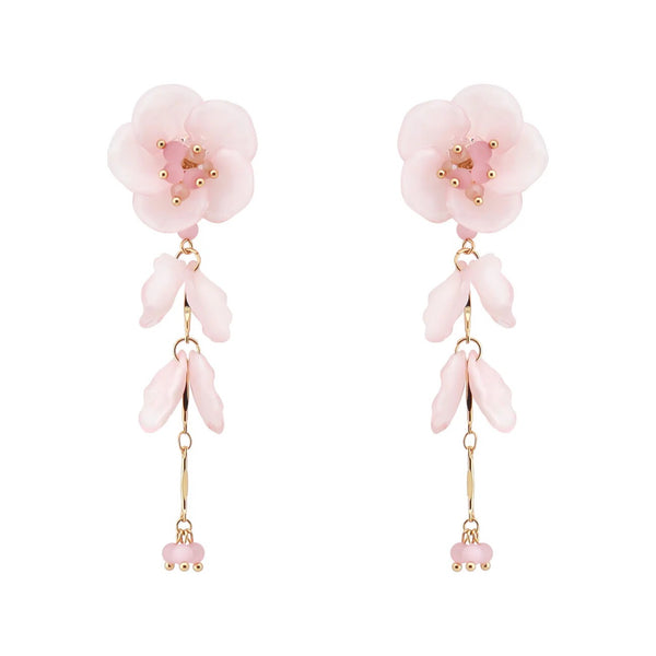 WH Earrings Acrylic Flower with 3" Drop