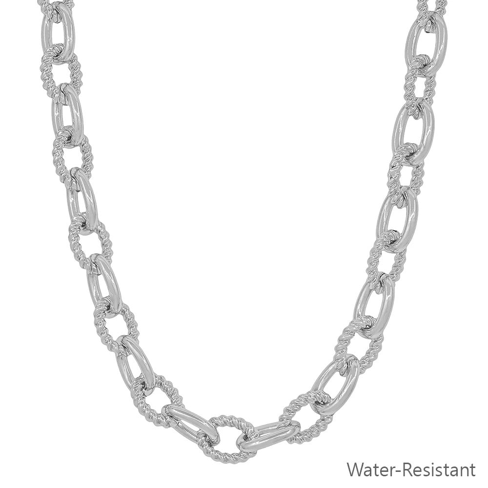 WH Necklace Silver Chunky Oval Chain N-3308S