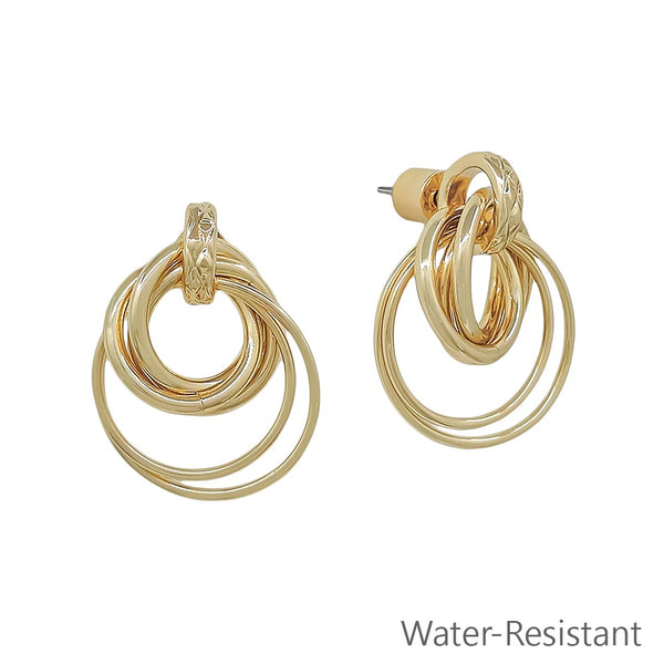 WH Earrings 1" Gold or Silver Circle Study E-4828